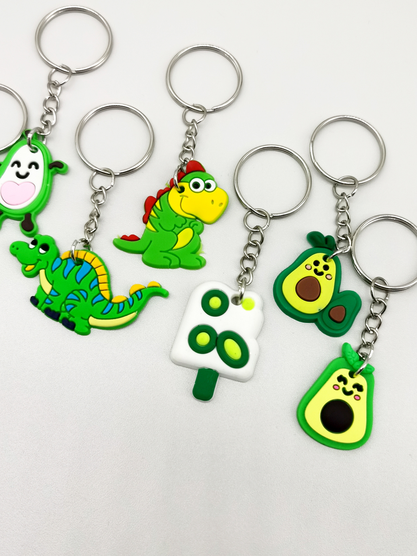 20pcs/set PVC Ice Cream Keychain, Cute Cartoon Key Rings Party Favor Gift Kids Boy Girl Goodie Bags Fillers for Birthday Party Supplies,Temu
