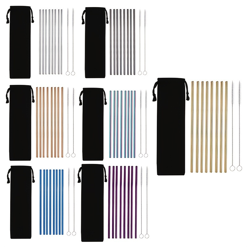 11/35pcs Unbreakable Reusable Straws - 10.24inch/10.2 Long, Thick Tritan  Hard Plastic Straws + Cleaning Brush For 30/40 OZ Cups For Restaurant/  Hotel/