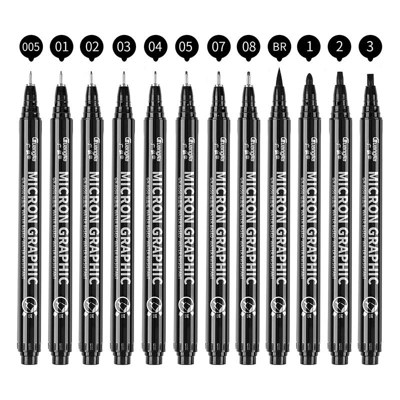 Fineliner Pens, Pack of 12 Art Pens, Fine Line Pen Colored Sketch
