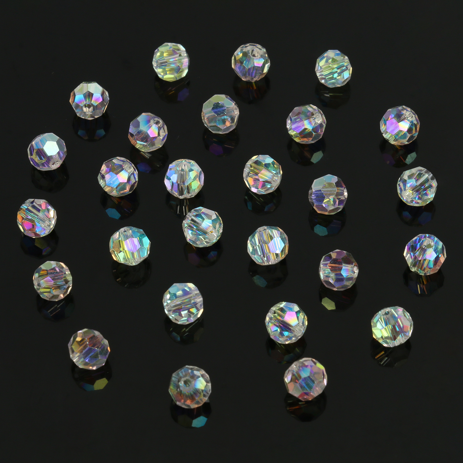 Crystal AB 12mm Faceted Crystal Beads Round 5000 -  in 2023