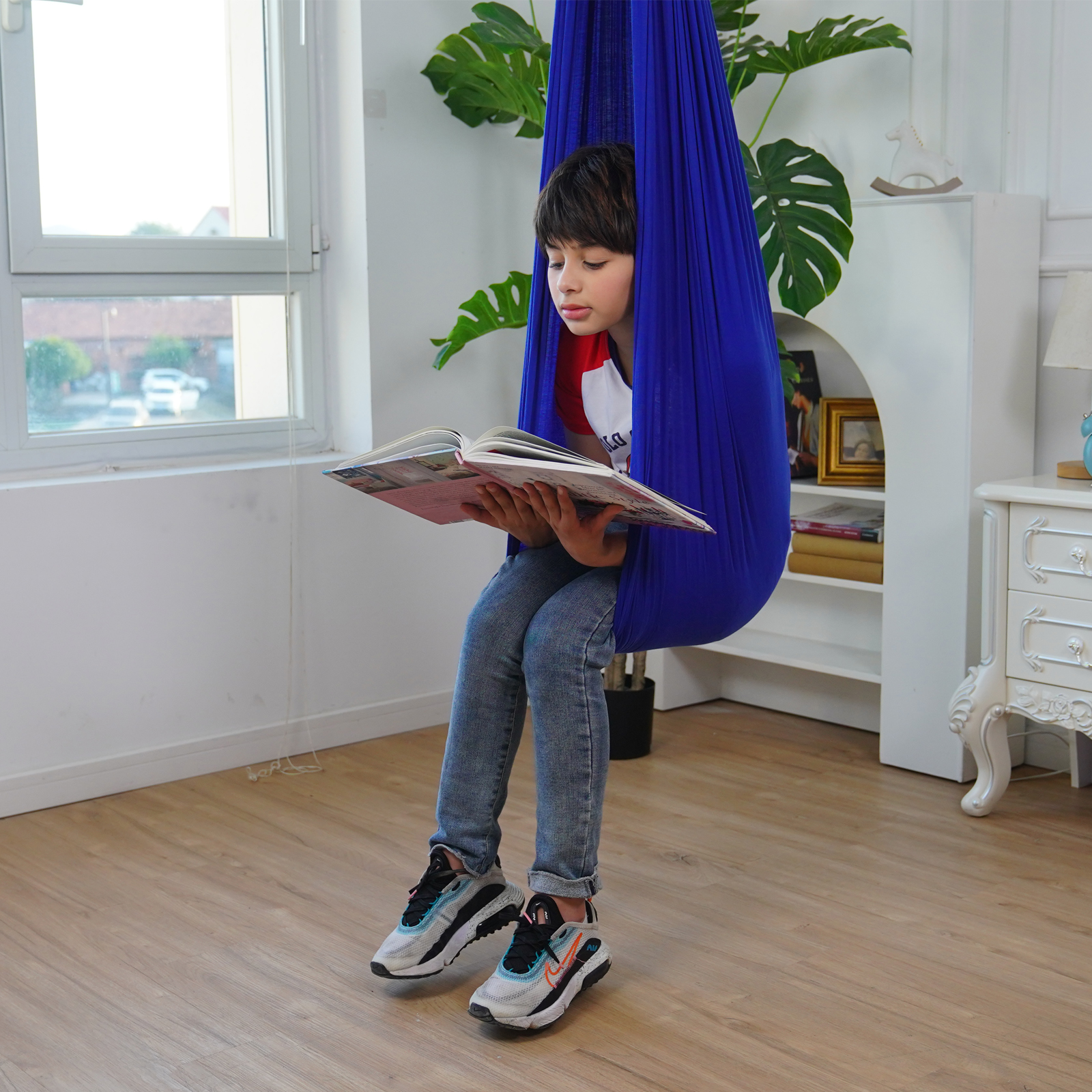 Indoor Therapy Sensory Swing for Kids, Special Needs Joy Cuddle Ceiling  Snuggle Swings, Outdoor Room Adjustable Fabric Hammock for Children Child  Teen