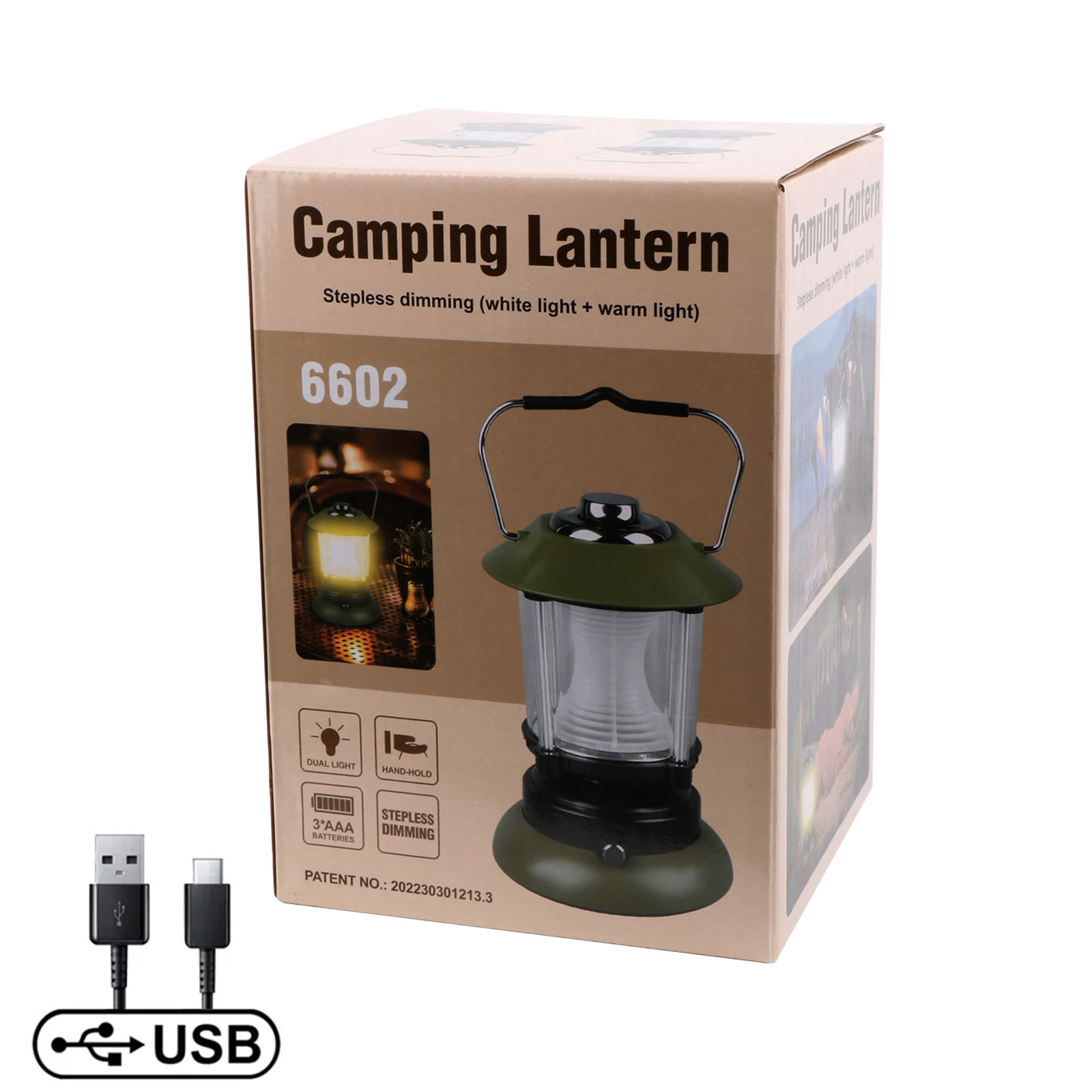 5000mAh Rechargebale Battery Powered LED Camping Lantern, Portable 400LM  Retro Lamp,100H Runtime,Stepless Dimmer,3 Light Modes,Waterproof Emergency