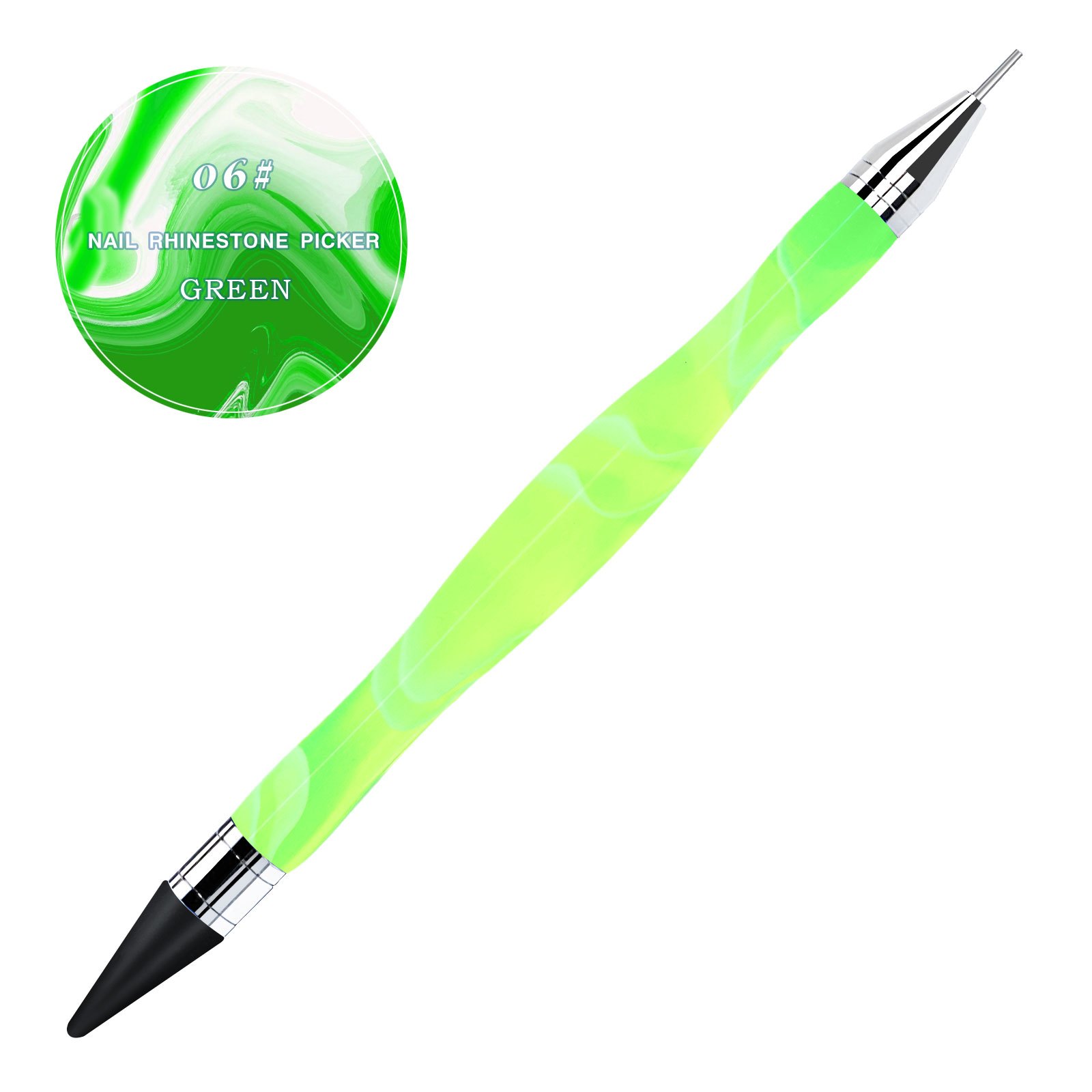 Wax Pencil for Rhinestones Acrylic Handle Dual End Rhinestone Picker  Dotting Pen Crystal Gemstone Applicator Tool for Nail Art - AliExpress