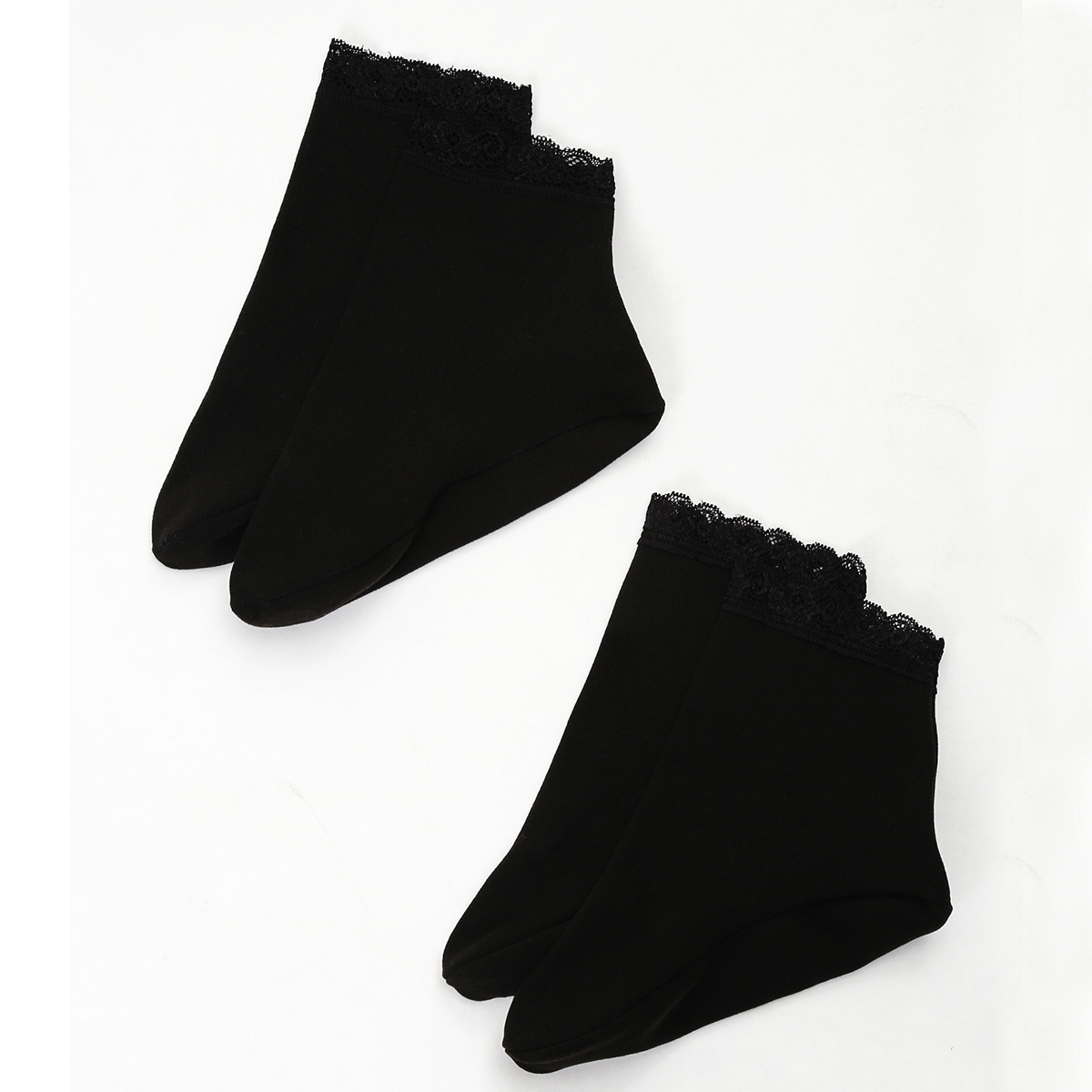 lace trim crew socks