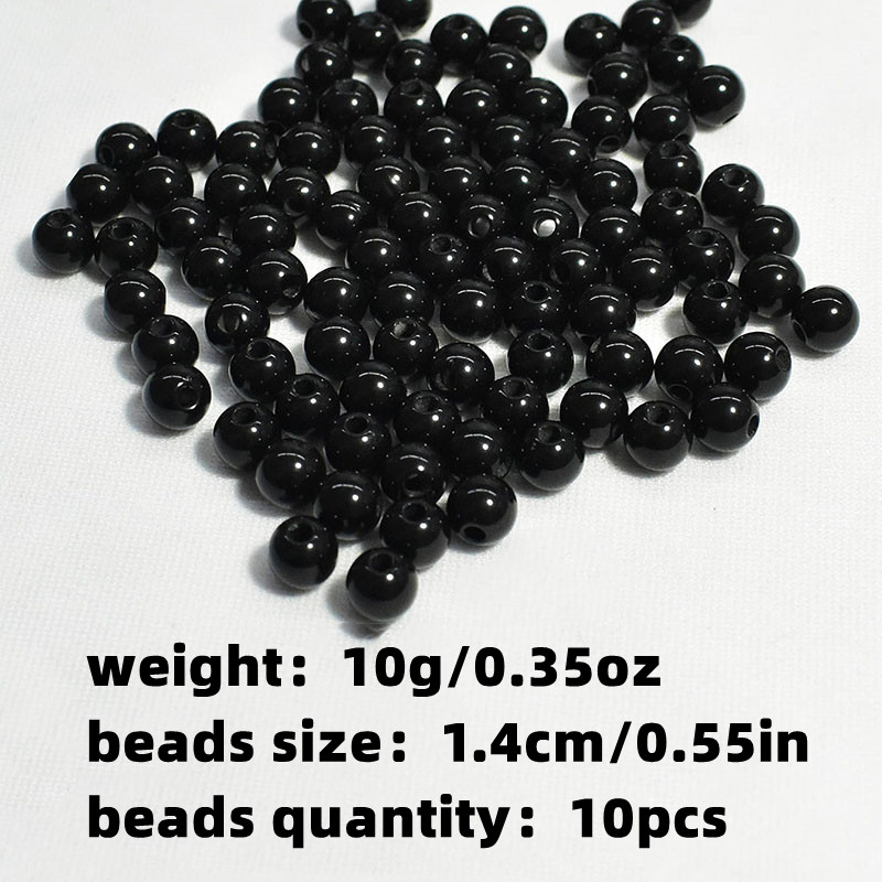About 4mm Black Round Loose Beads Solid Color Energy With - Temu
