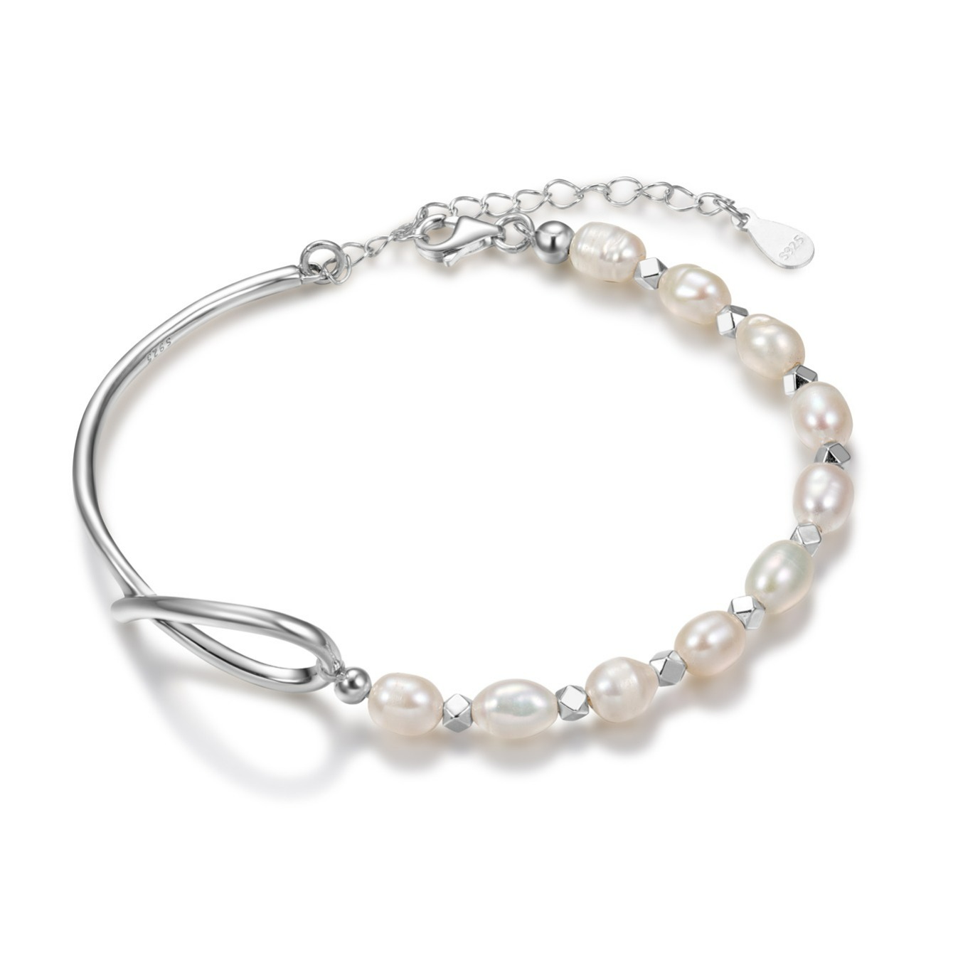 TEMU 925 Sterling Silver Bracelet For Women Bangle Elegant Decor Bracelet For Wedding