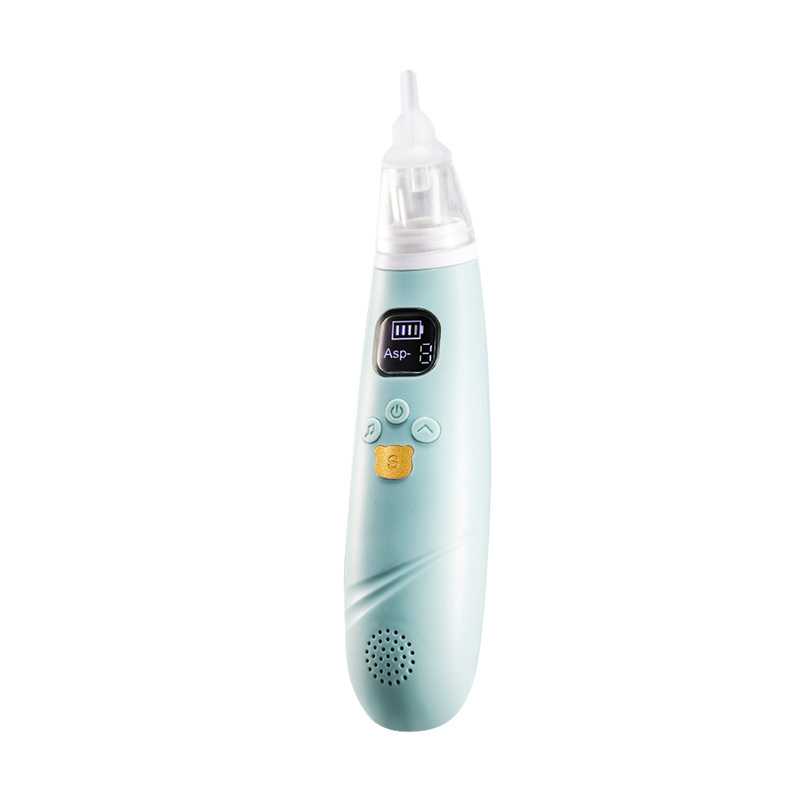 Easy@Home Baby Electric Nasal Aspirator: USB Rechargeable Baby Nose Sucker  with Night Light Adjustable Suction Level 2 Silicone Suction Nozzles for