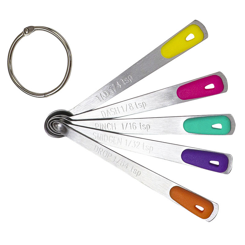 5 Pieces Stainless Steel Small Measuring Spoons, Mini Measuring Spoons Set  for
