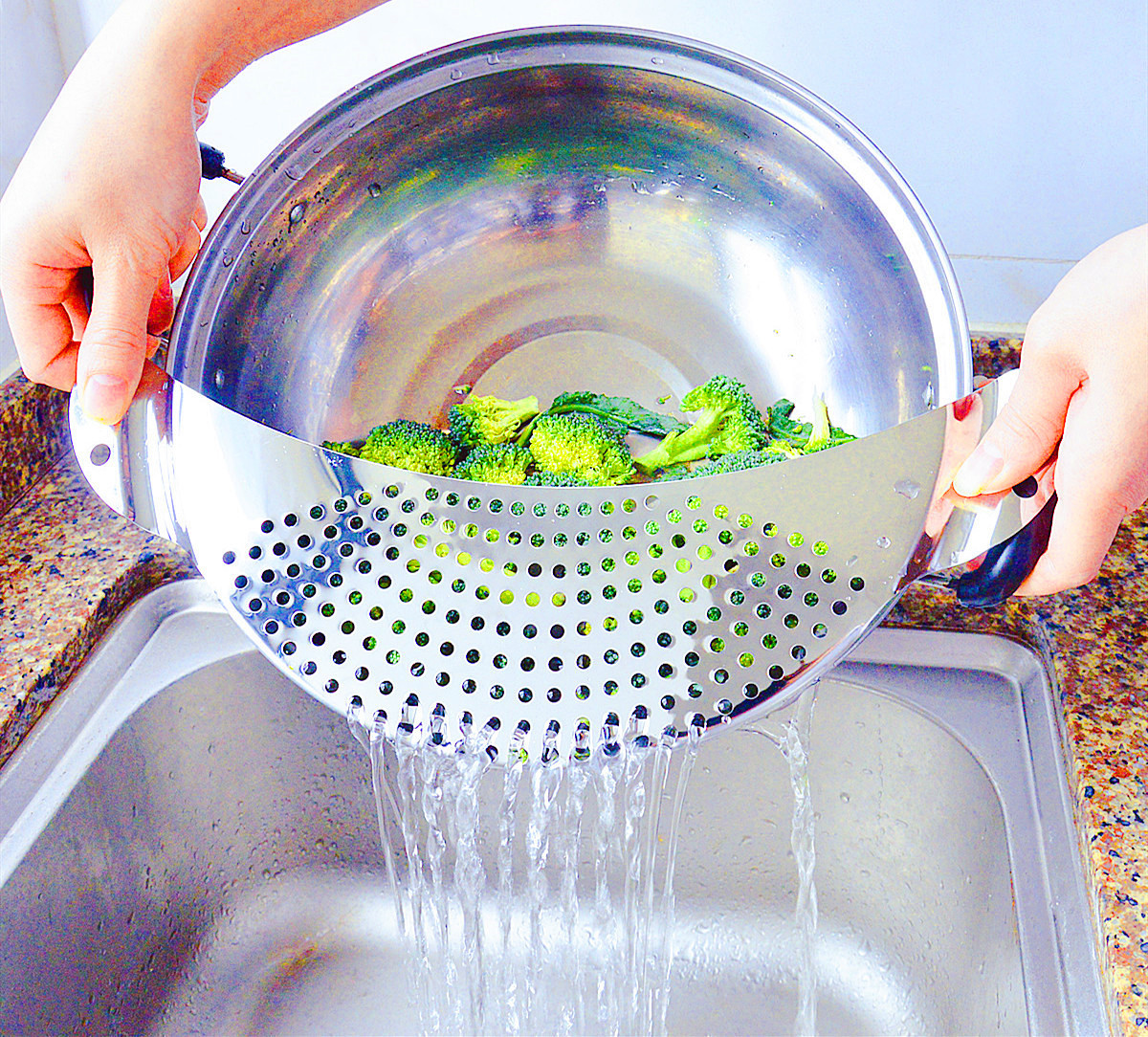 Leakproof Strainer Washing Rice Vegetables Fruits Drain Temu