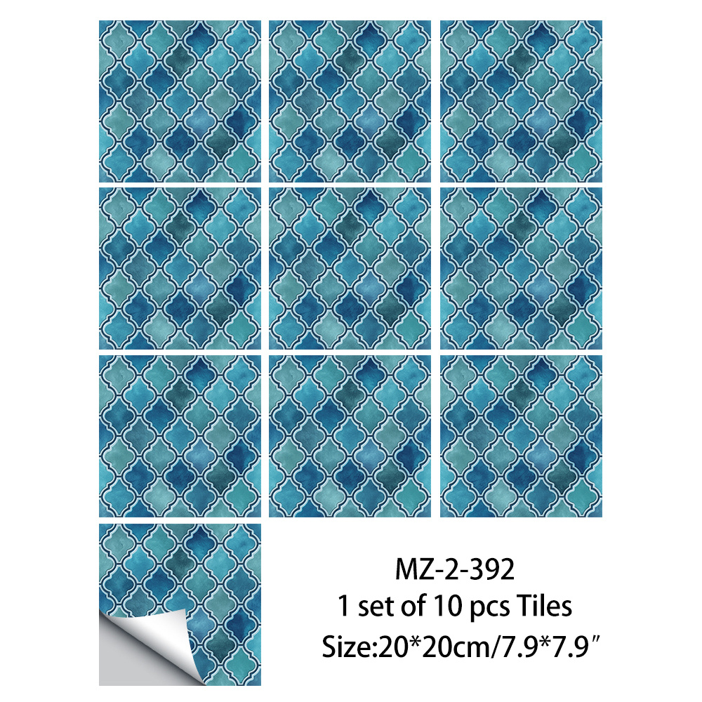 Self Adhesive Glass Mosaic Wall Tiles Decorative Antique Square