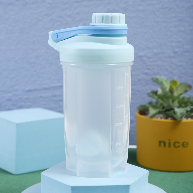 Botella de agua con agitador de proteínas con vaso mezclador de
