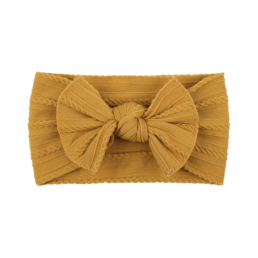 Dazzle Girls Thin Rope Bow Headband - 2005H White/Gold