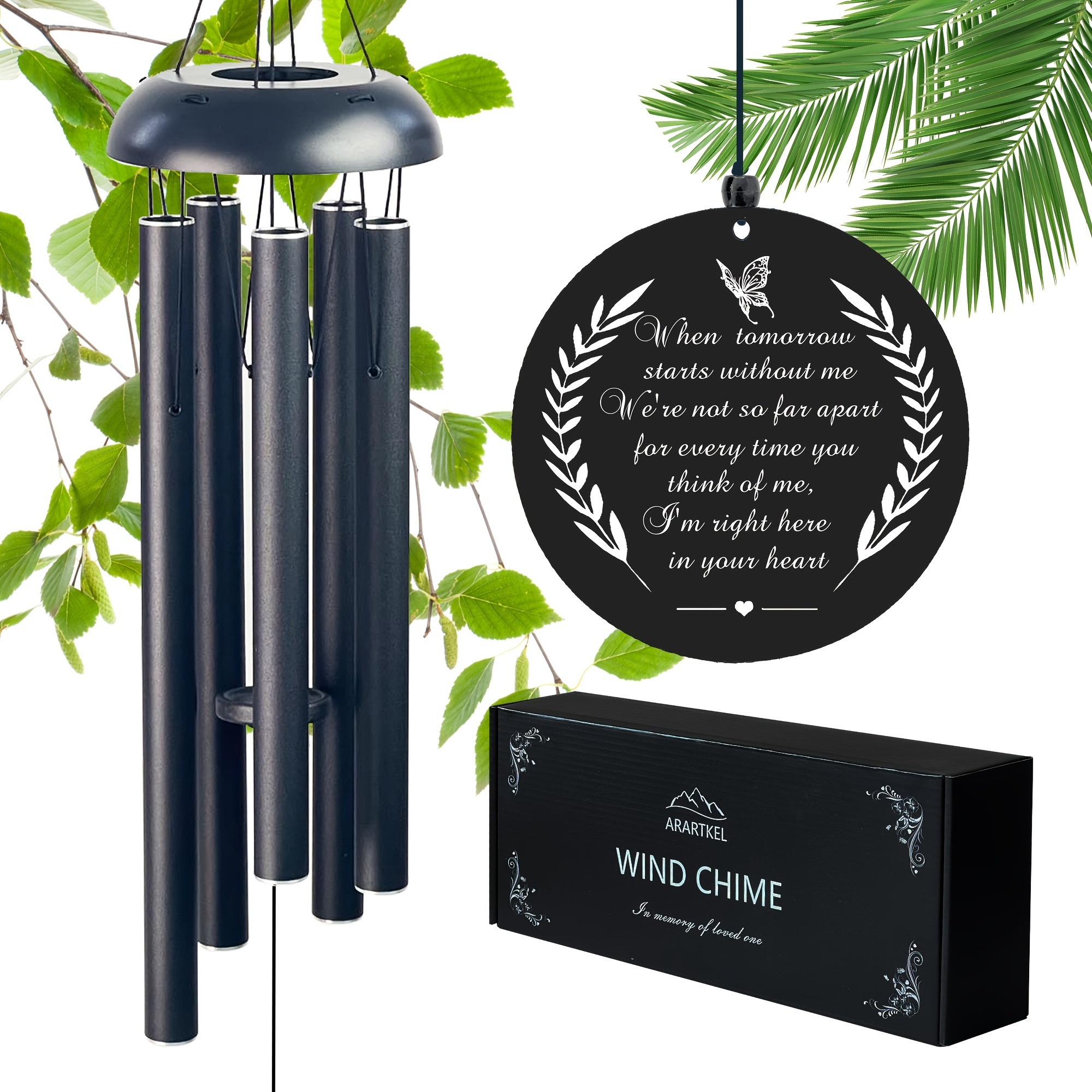 1 set vintage wind chimes 32 inch memorial sympathy wind chimes hanging