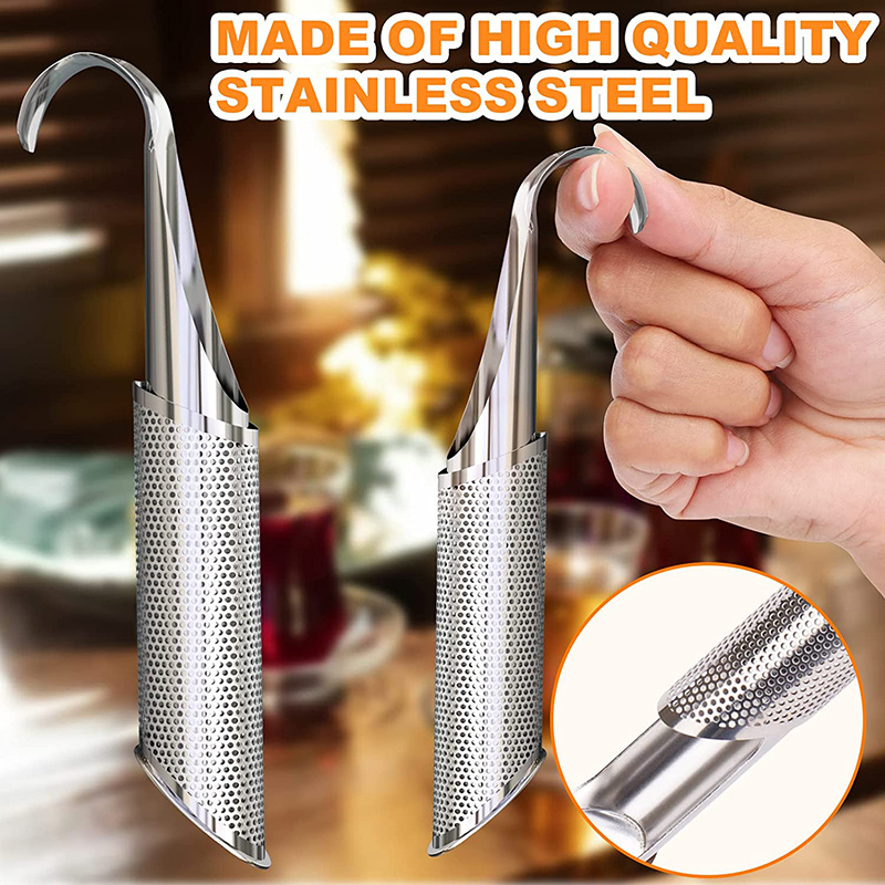 1pc stainless steel tea strainer wand stainless steel tea infuser long handle tea filter stainless steel tea diffuser for loose   coffee spices details 3