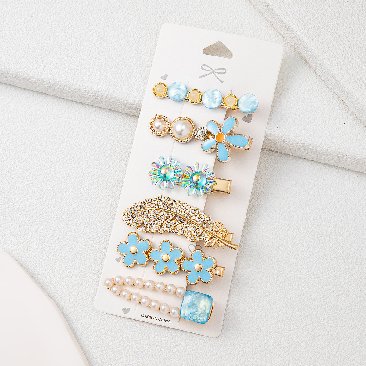 6pcs Multicolor Feather And Rhinestone Hair Clips | Casual Fairy Theme, Acrylic Material