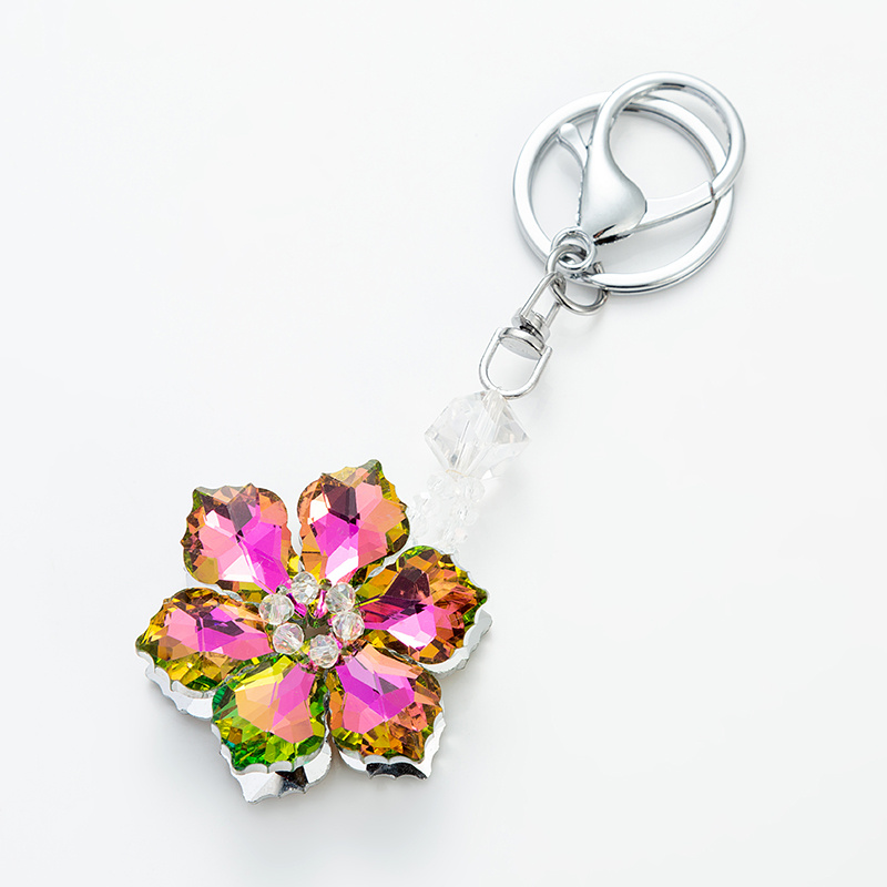 keychain 2 Pieces Of Cherry Blossom Key Chain Pendant Pearl Flower Key  Chain Girls Bag Ornaments Car Key Ring