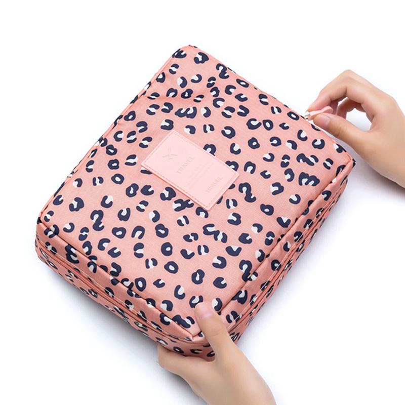 Travel Cosmetic Bag,Toiletry Makeup Bag,Zipper Pouch Travel Cosmetic  Organizer Bag for Women, Plant Theme Full Print