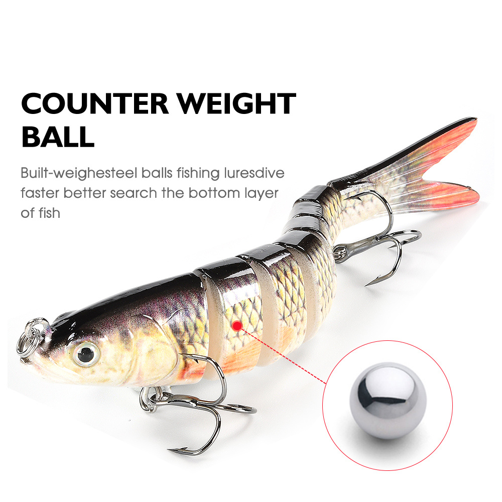 Searigs - 3 x 20g Fishing Lures for Bass Trout Segmented Multi Jointed  Swimbaits Slow Sinking Bionic Swimming Lures for Freshwater Saltwater  Fishing