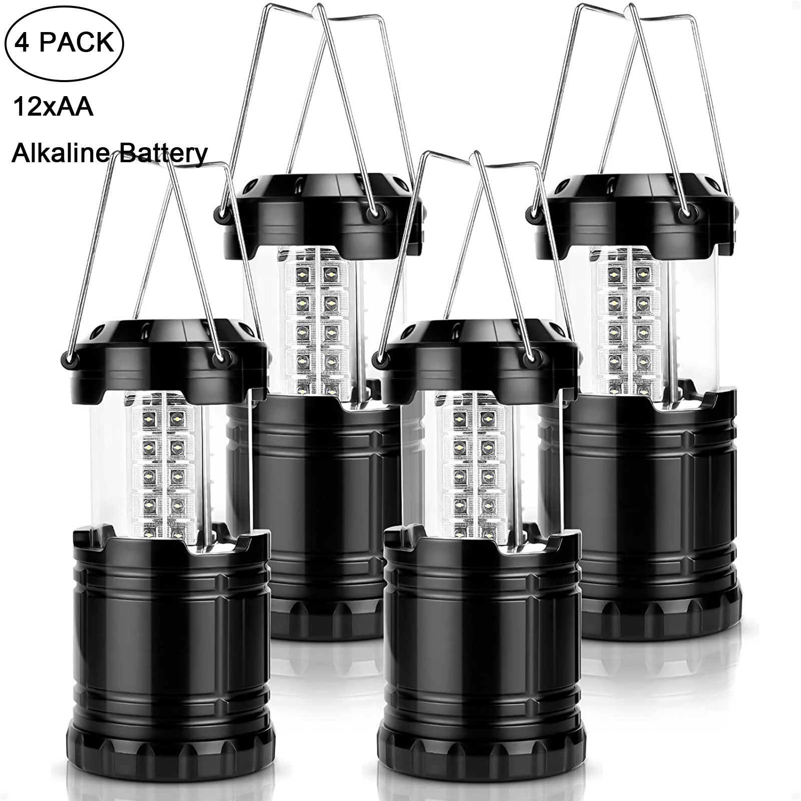 2-Pack USB Rechargeable Collapsible & Portable LED Camping Lantern only  $17.49