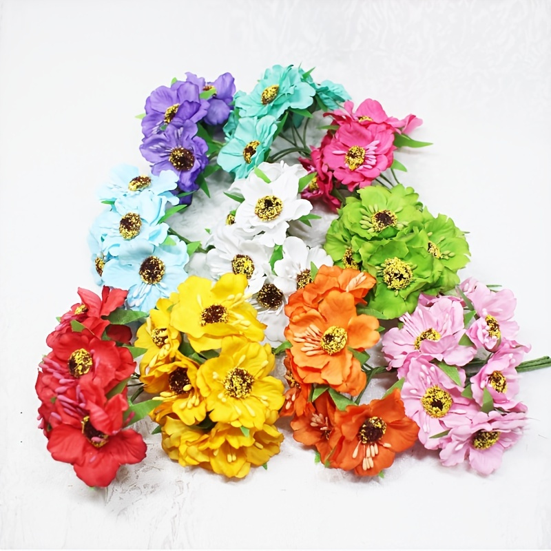 4 Styles Candy Colors Imitation Flower Snacks And Flower - Temu