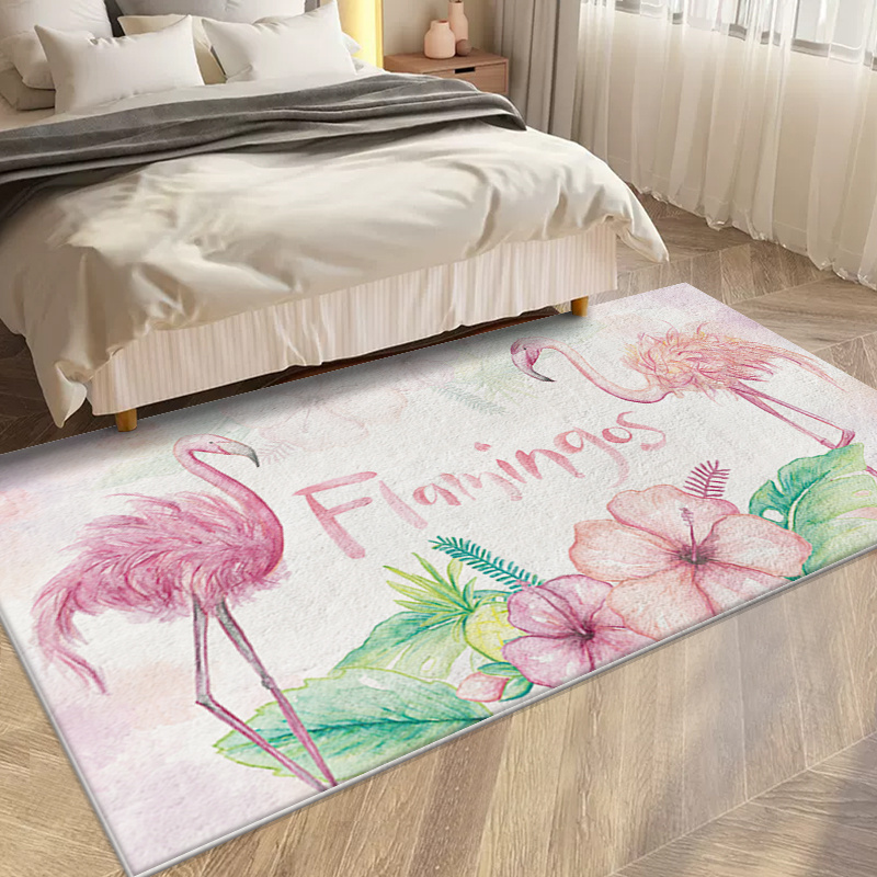 Imitation Cashmere Bedside Rug Cute Bedroom Area Rug Anti Temu