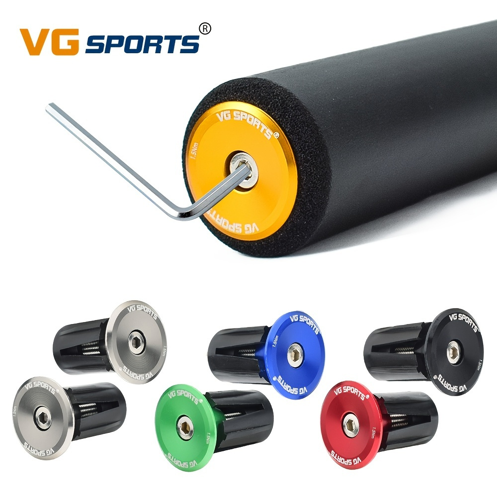 

Vg Sports 1 Pair Bicycle Grips Handlebar End Caps Aluminium Alloy Lock Mtb Mountain Road Bike Handle Bar Grips End Plugs For Bicycle Accessories With Tool