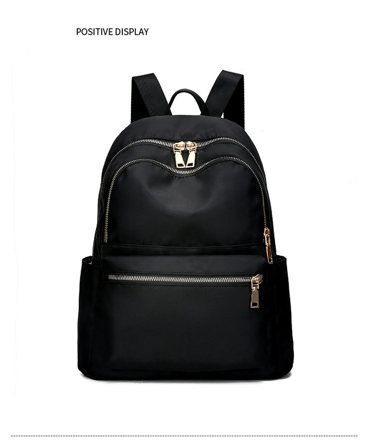 Black Zipper Backpack Versatile Backpack With Adjustable Strap Casual  Bookbag Simple School Bag, Find Great Deals Now