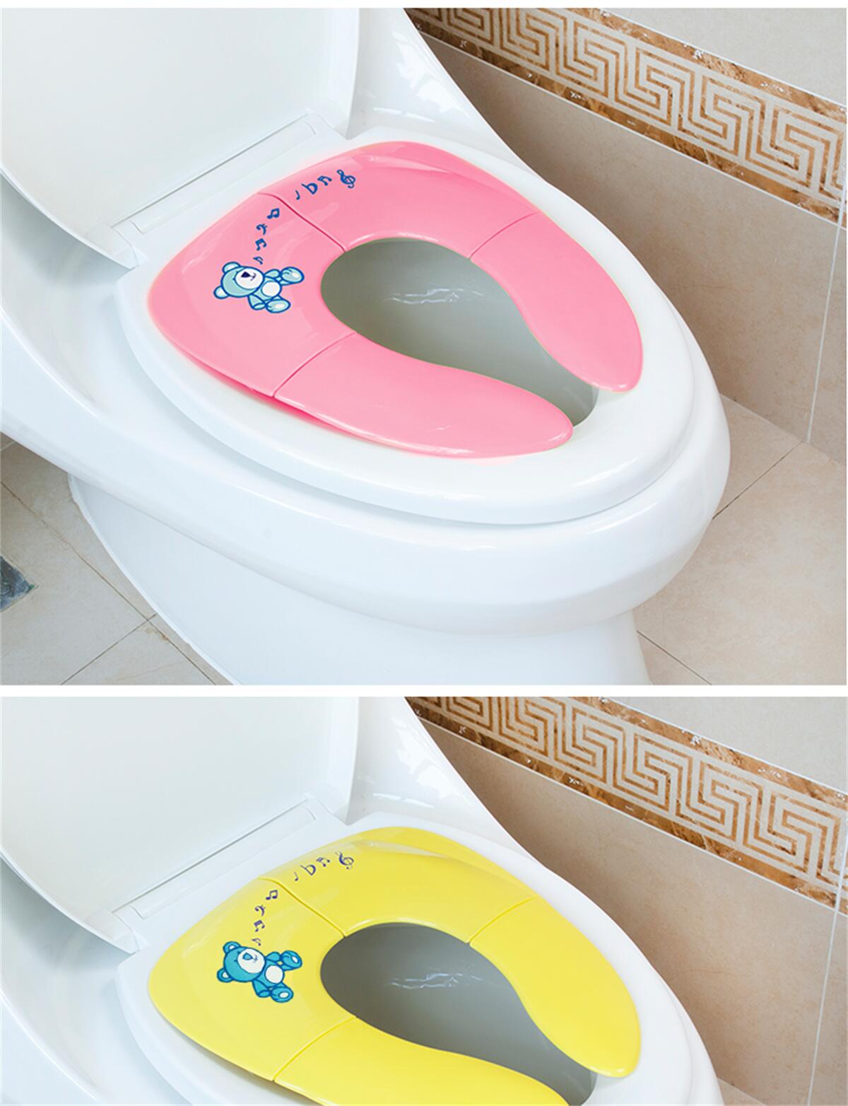 Upgraded Nonslip Silicone Pads Folding Portable Travel Potty Seat For