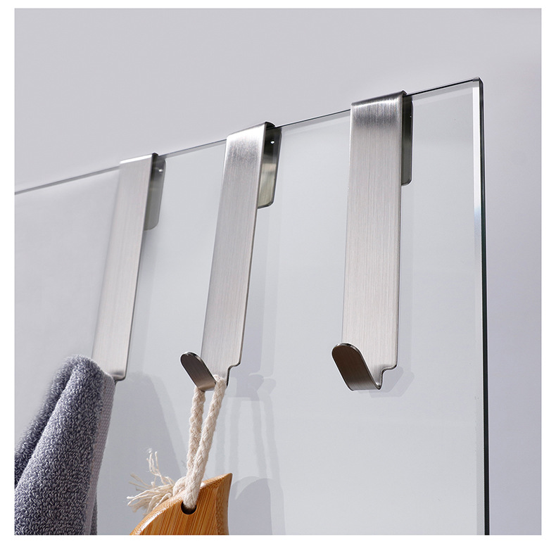 Stainless Steel Shower Door Hooks Door Back Hooks Towel - Temu