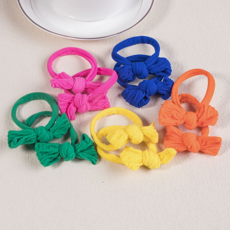 10pcs Set Kids Girls Fabric Bow Hair Tie Stretch Mix Color Rubber Bands Hair  Rope Hair Bands Headwear Hair Accessories | Shop Now For Limited-time Deals  | Temu