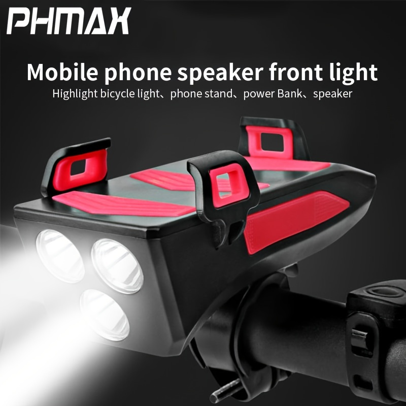 Mobile phone bracket with bicycle lights hot sale