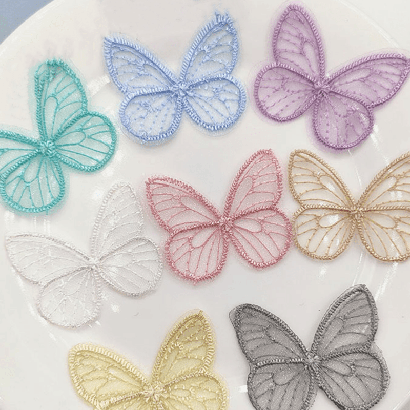 20pcs Butterfly Iron on Patches, 2 Size Embroidered Sew Applique Repair  Patch