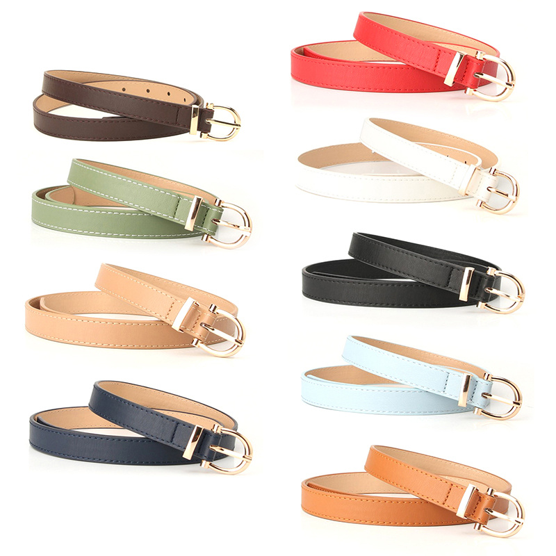 Round Buckle Belt Women Casual Dress Belt Fashion Leather Belt Waistbands  For Dresses Jeans Pants - Temu