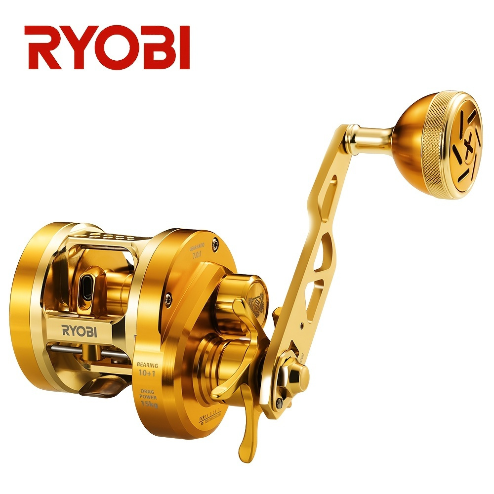  Fishing Conventional Reel Saltwater, for Catfish, Musky,  Powerful Drag Fishing Reel for Saltwater, Magnetisk Broms (Size : 150R) :  Sports & Outdoors