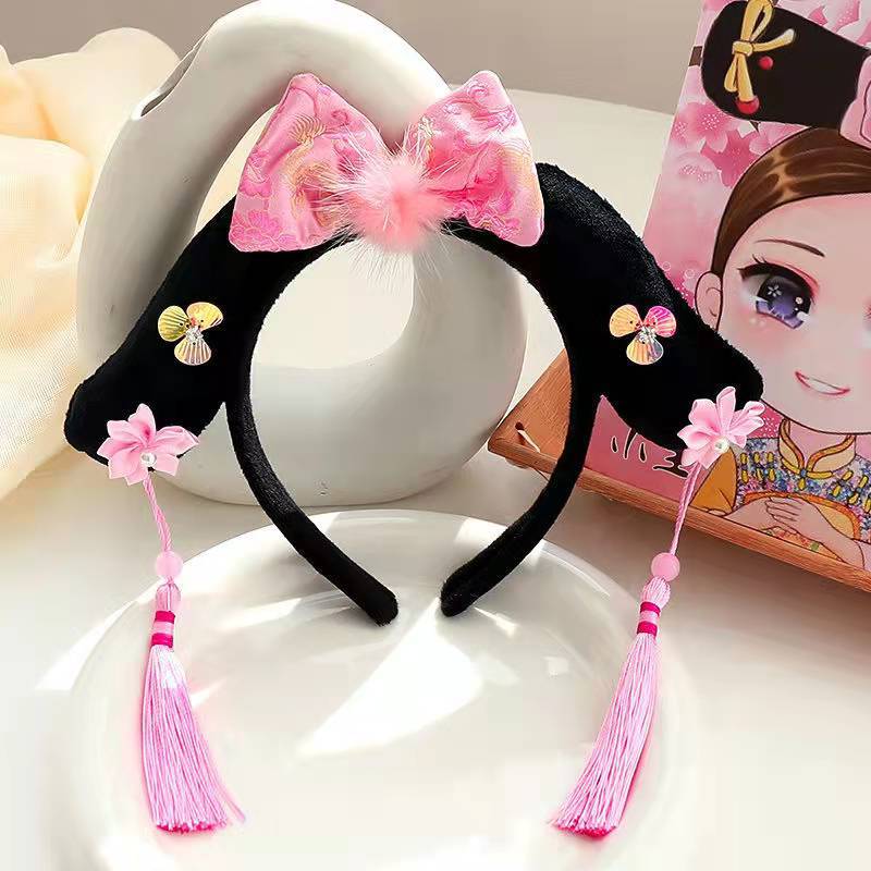 Chinese Ancient Style Embroidery Hair Band Hanfu Hair Ribbon