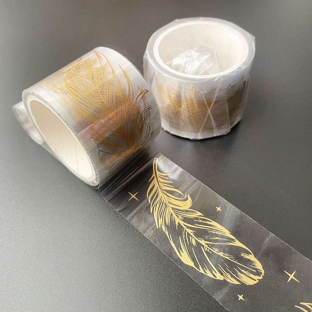 Gold Feather Washi Tape in Metallic | Gift Wrapping and Craft Tape