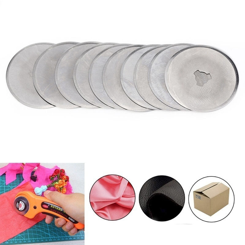 10pcs 60MM Rotary Cutters Spare Blades Quilters Sewing Cut Fabric
