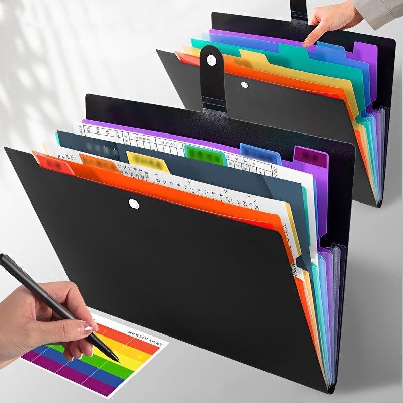 

Rainbow Expanding File Folder: 7 Grids For Important Documents At Home & School