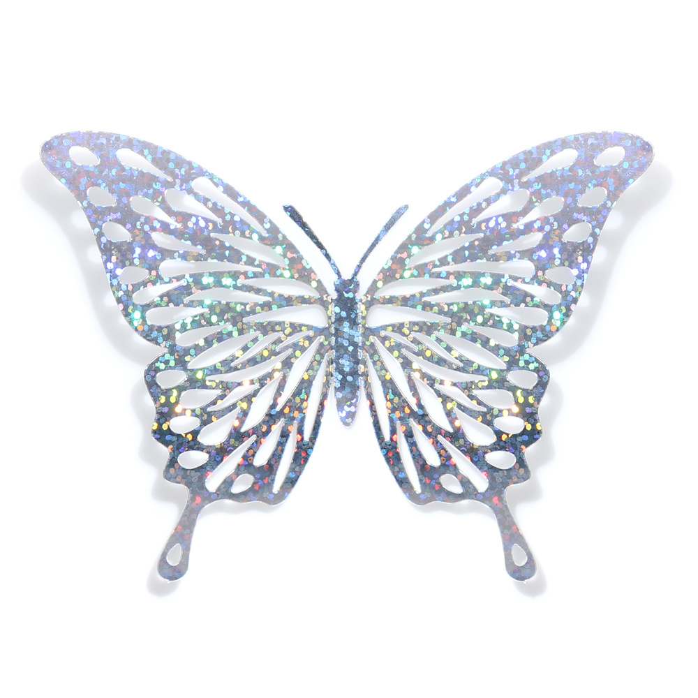 Realistic 3D Butterflies – Holographic Silver – Sales Decor