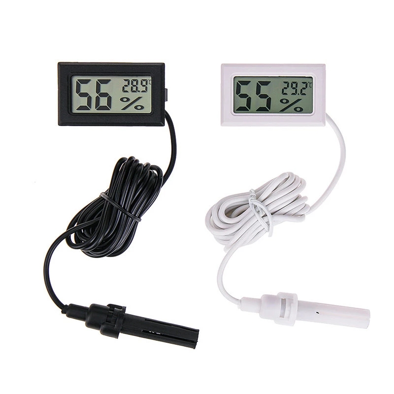 Accurate Digital Thermometer And Hygrometer With Lcd Display And Probe  Sensor For Indoor And Outdoor Temperature And Humidity Measurement - Temu