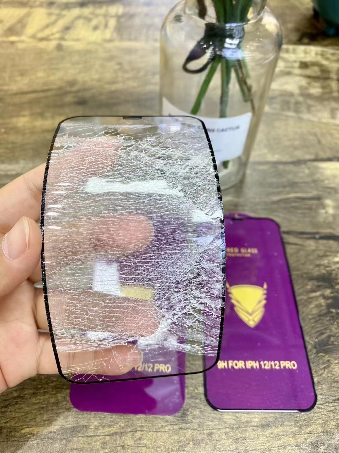 Four Pieces Mobile Phone Screen Protective Film Folded In Temu New