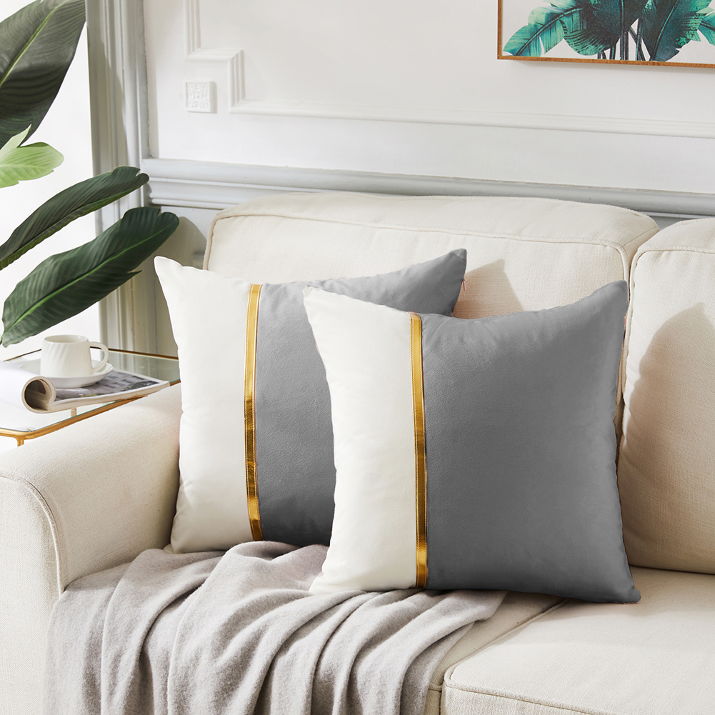 Luxury Velvet Leather Throw Pillow Covers Living - Temu Canada