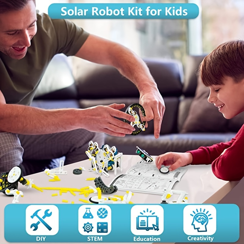 Juguetes para edades de 8 a 13 años, proyecto de tallo 12 en 1, robot solar  para niños de 10 años, kits de ciencia para niños de 8 a 14 años, equipo