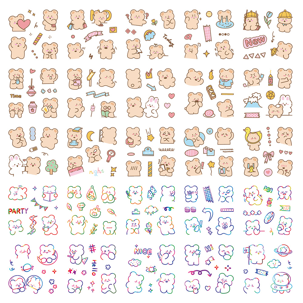 Kids Doodle Stickers Cute Cartoon Animals DIY Decorative Notebook Stationery  Stickers Hand Accounts - China Adhesive Sticker and Printing Label price