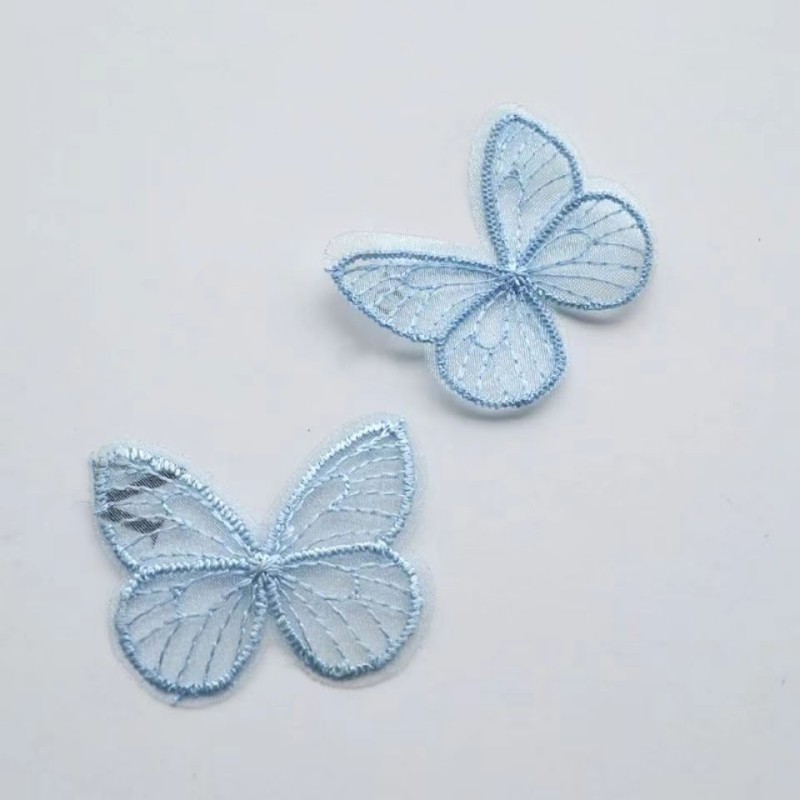 Embroidered Mesh Gauze Butterfly Appliques For Headwear - Temu