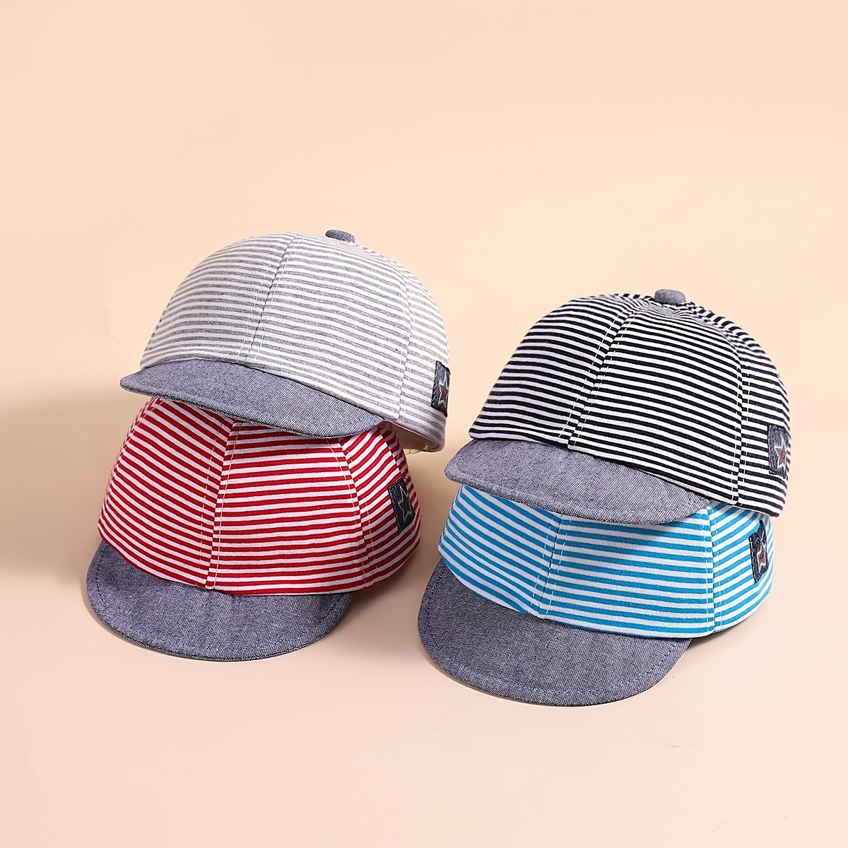 

Baby Boy Baseball Cap Striped Sunhat Letter Sun Protection Hat, Sun Hat For Baby Boy And Baby Girl