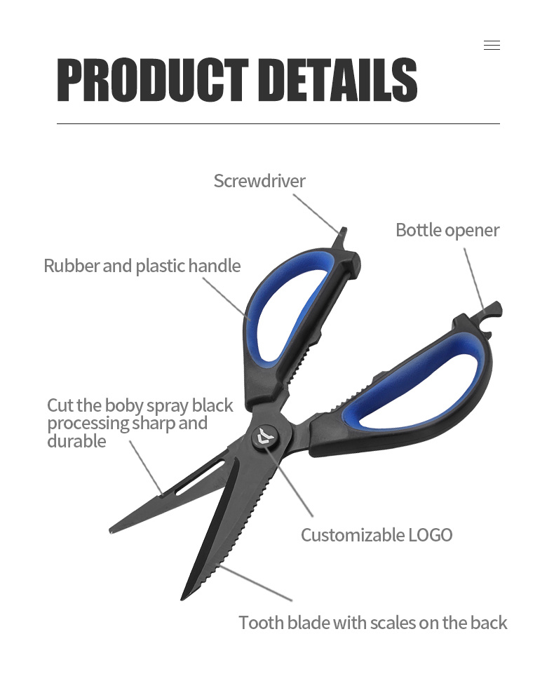 Atisen Multifunctional Stainless Steel Fishing Shears - Perfect