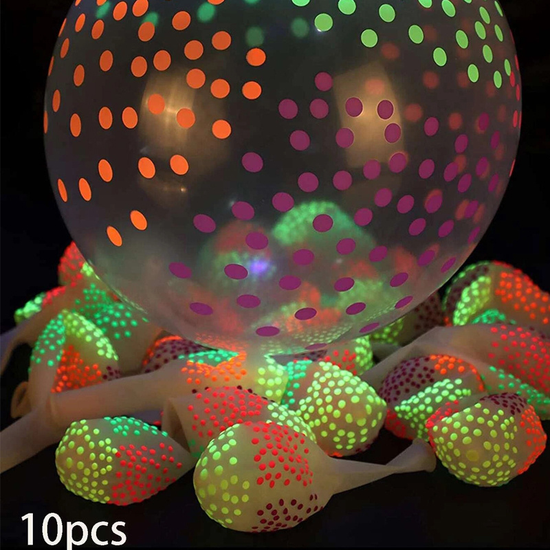 Fluorescent Pentagram Polka Dot Balloons Party Decoration - Temu