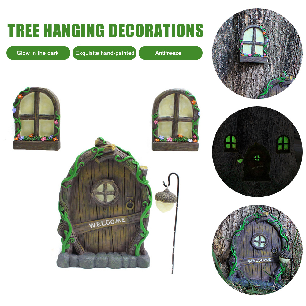 Aazon.co: YESHLiky Fairy Door Luinous Elf Door Iniature Pixie Door