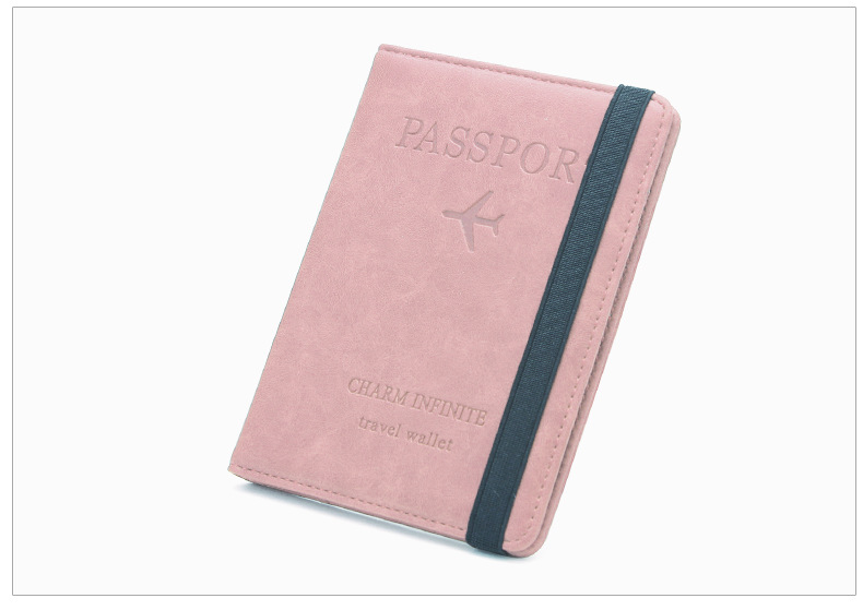 passport folder rfid anti theft swipe passport card bag multi functional folder ticket storage bag details 12